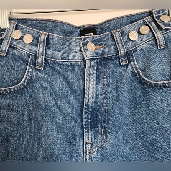 NWOT EDWIN Women’s Maiia Wide Leg Crop Trouser Jeans - Size XS (24/25) - Picture 3 of 13